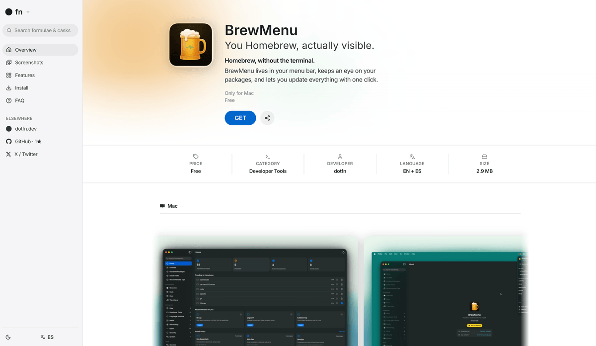 Captura de brewmenu